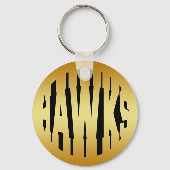 HAWKS - GOLD TEXT SCHLÜSSELANHÄNGER (Vorderseite)