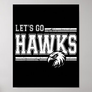 Hawks-High-School-Sportfan-Team-Geist-Vintage Poster