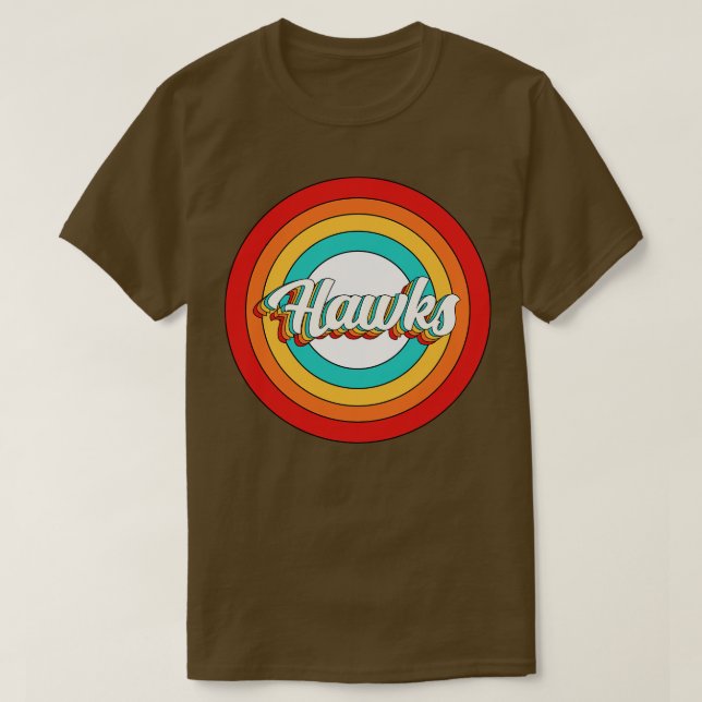 Hawks Name Shirt Vintag Hawks Circle (Design vorne)