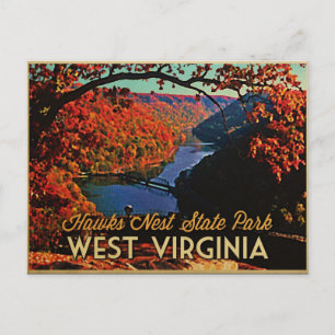 Hawks Nest SP West Virginia Postkarte