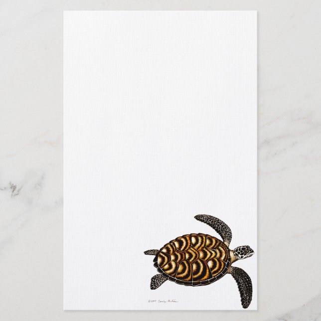 Hawksbill Meeresschildkröte-Briefpapier Briefpapier (Vorderseite)