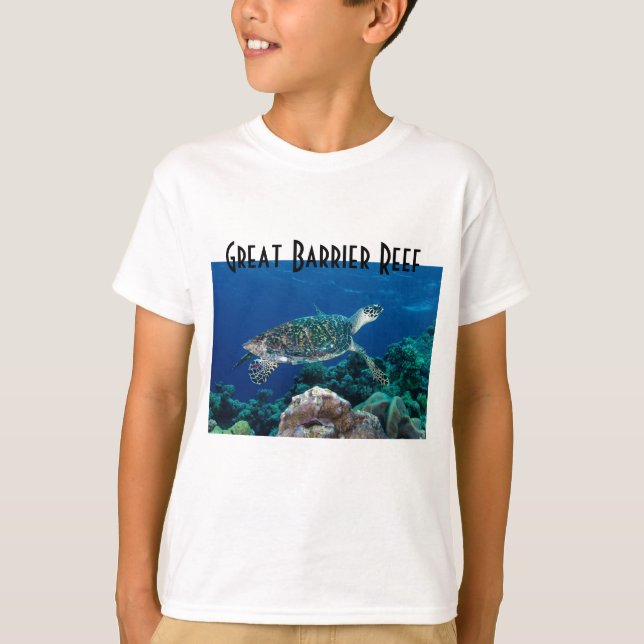 Hawksbill Meeresschildkröte-Great Barrier Reef T-Shirt (Vorderseite)