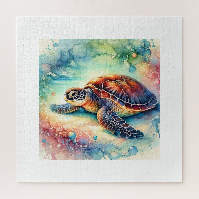 Hawksbill Sea Turtle 210724AREF122 - Watercolor Puzzle (Vertikal)