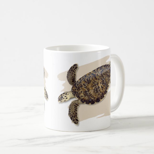 Hawksbill Seeschildkröte-Tasse Tasse (VorderseiteRechts)