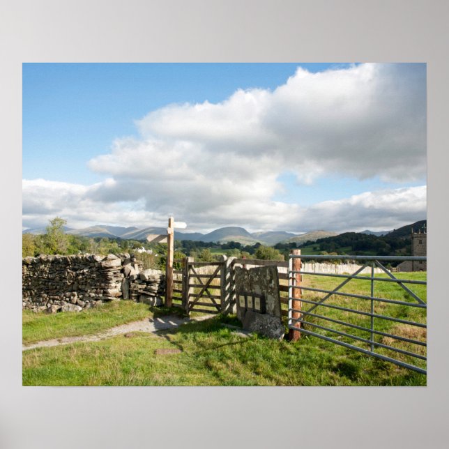 Hawkshead Cumbria England Card Poster (Vorne)