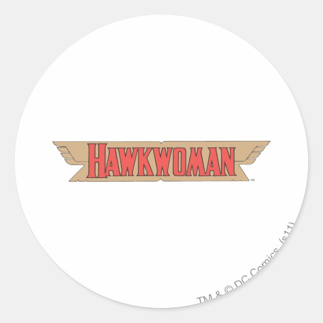 Hawkwoman-Logo Runder Aufkleber (Vorderseite)
