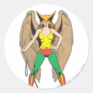 Hawkwoman Runder Aufkleber