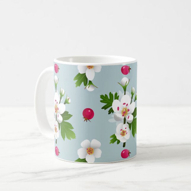 Hawthorn-Blume Kaffeetasse (Vorderseite Links)