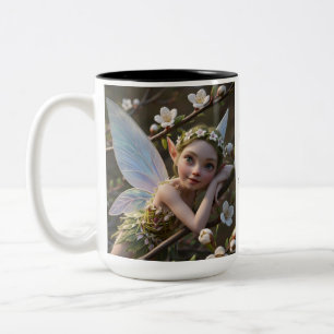 Hawthorn-Blütenfee Zweifarbige Tasse