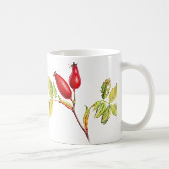 Hawthorn & Rose angesagte botanische Kunst, grüne  Tasse (Rechts)
