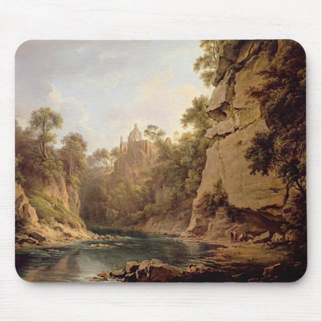Hawthornden Schloss, nahe Edinburgh, c.1820-22 (Öl Mousepad (Vorne)