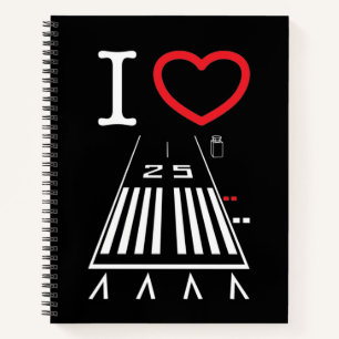 Hawthorne Airport Runway 25/7 Notebook Notizbuch