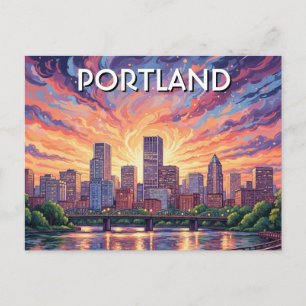 Hawthorne Bridge Portland Oregon Postkarte