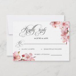Hawthorne Kalligrafie-Hochzeit Bitte antworten Kar RSVP Karte