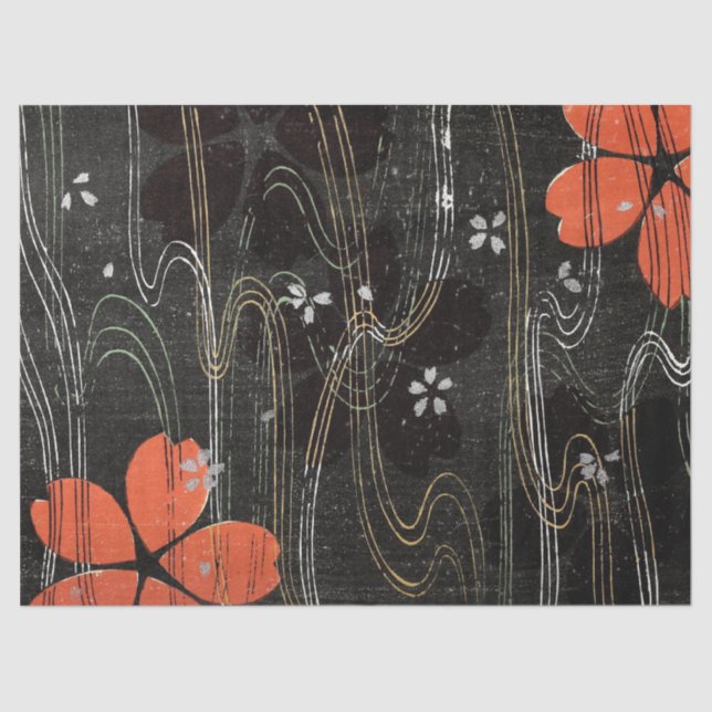 Hawwaiianischer Hibiskus Petals in Wasser Seidenpapier (Vorderseite)