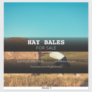 Hay Bales Sale Company Vehicle Advertising Sticker