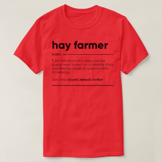 Hay Bauer Funny T-Shirt (Design vorne)
