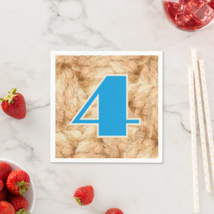Hay Big Number Birthday Age Serviette