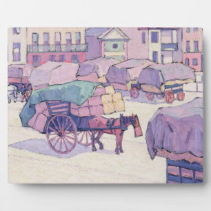 Hay Carts, Cumberland Market (Öl auf Leinwand) Fotoplatte