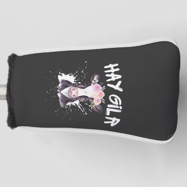 Hay Girl Bauer Funny Cattle Cow Farm Liebhaber Golf Headcover (Vorderseite)