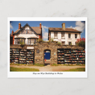 Hay on Wye Buchhandlung in Wales Postkarte