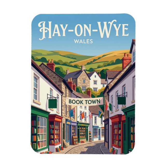 Hay-on-Wye Wales Magnet (Vertikal)
