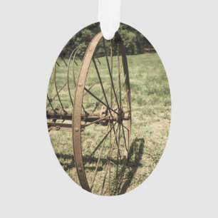 Hay Rake Wheels Ornament