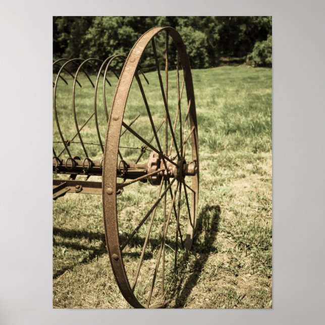 Hay Rake Wheels Poster (Vorne)