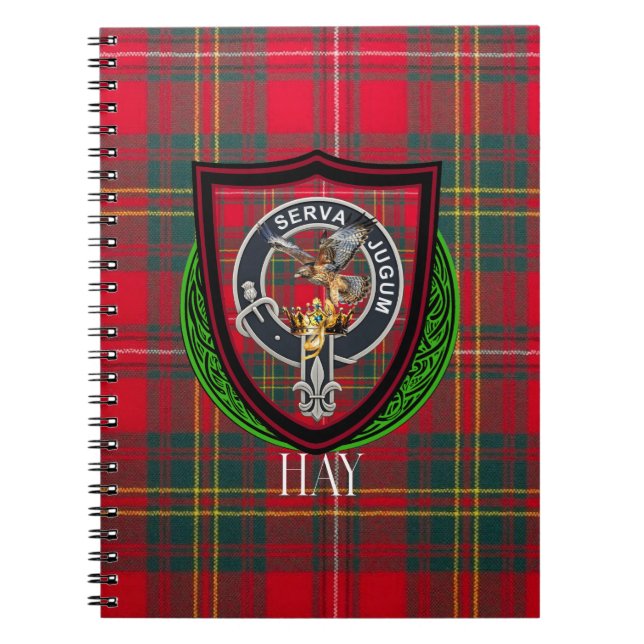 Hay Scottish Clan Tartan & Crest Notizblock (Vorderseite)