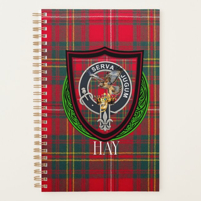 Hay Scottish Clan Tartan & Crest Planer (Vorderseite)