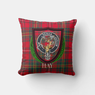 Hay Scottish Clan Tartan & Wappen Kissen