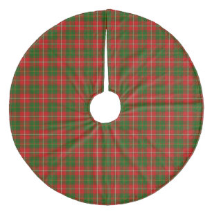 Hay tartan red kariert fleece weihnachtsbaumdecke