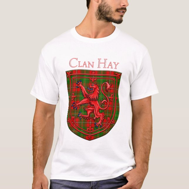 Hay Tartan Scottish Lion Rampant T-Shirt (Vorderseite)