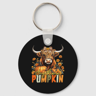 Hay There Pumpkin Highland Kuh Fall Herbst Thankss Schlüsselanhänger