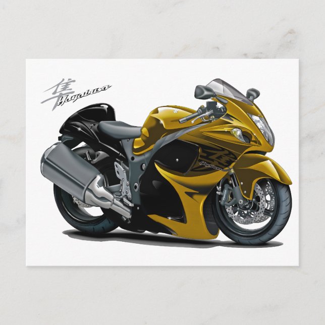 Hayabusa Gold Bike Postkarte (Vorderseite)