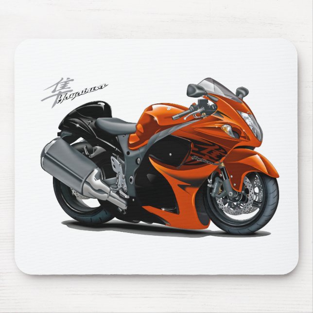 Hayabusa Orangen-Fahrrad Mousepad (Vorne)