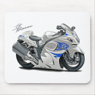 Hayabusa Weiß-Blaues Fahrrad Mousepad