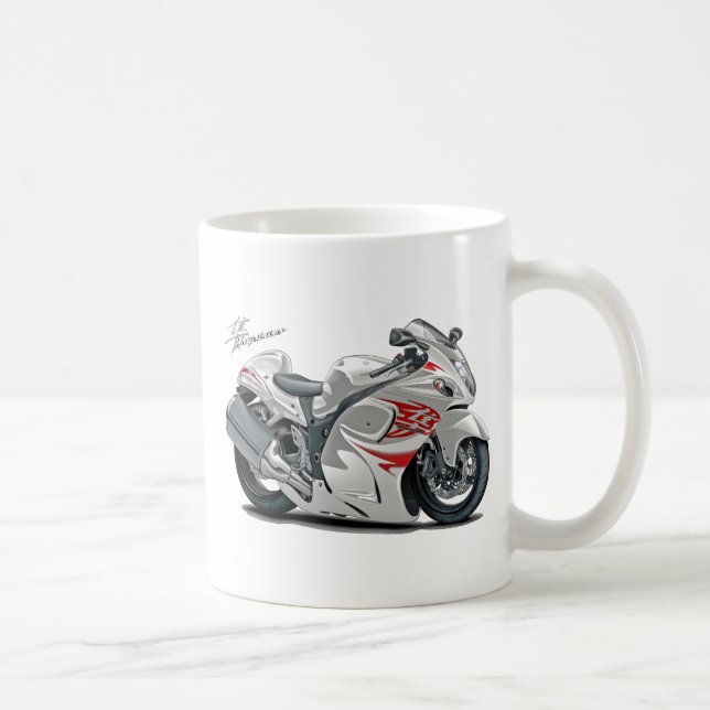 Hayabusa Weiß-Rotes Fahrrad Tasse (Rechts)