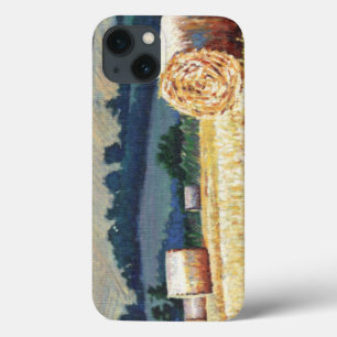 Haybales auf Abhangöl auf Leinwand Case-Mate iPhone Hülle
