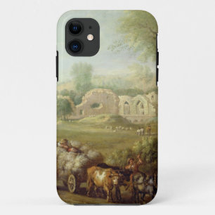 Haycart, das eine ruinierte Abtei, c.1740-50 führ iPhone 11 Hülle