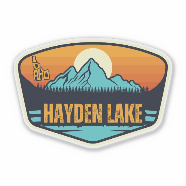 Hayden Lake, Idaho Aufkleber (Vorderseite)