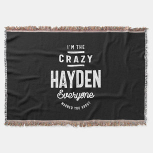 Hayden Personalisiert Name Birthday Gift Decke