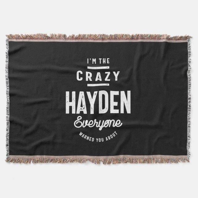 Hayden Personalisiert Name Birthday Gift Decke (Vorderseite)
