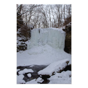 Hayden Run Falls im Winter, Columbus, Ohio Fotodruck