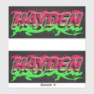 Hayden Vorname Name Graffiti Aufkleber Sticker