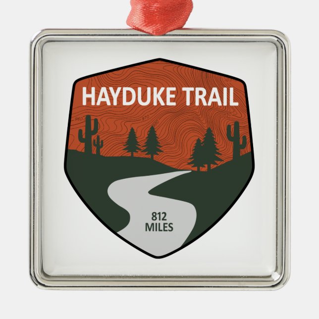 Hayduke Trail Ornament Aus Metall (Vorne)