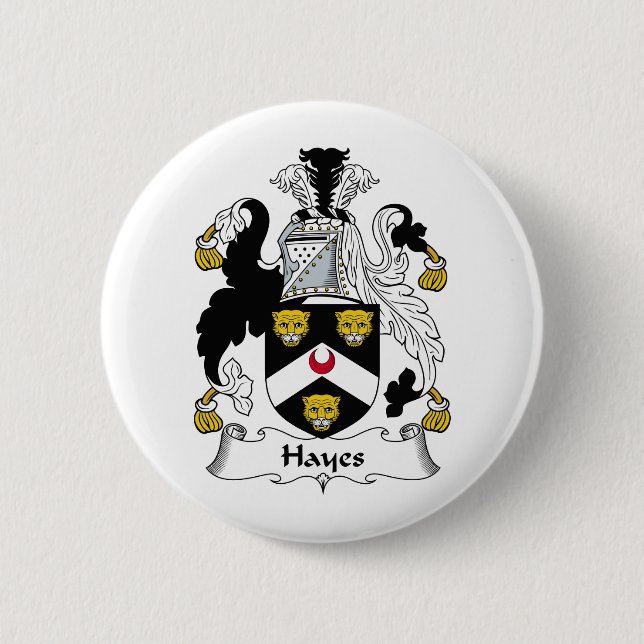 Hayes-Familienwappen Button (Vorderseite)