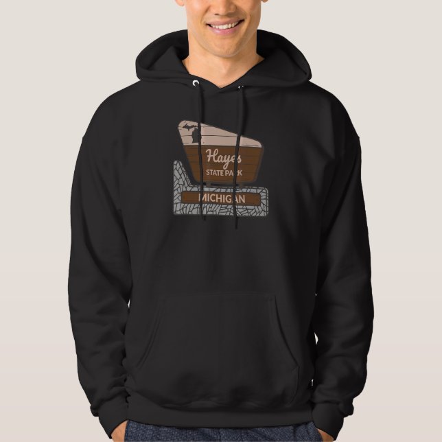 Hayes Staat Park Michigan MI Begrüßungsurlaub Hoodie (Vorderseite)