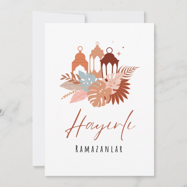 Hayırlı Ramazanlar Happy Ramazan Ramadan Card Einladung (Vorderseite)