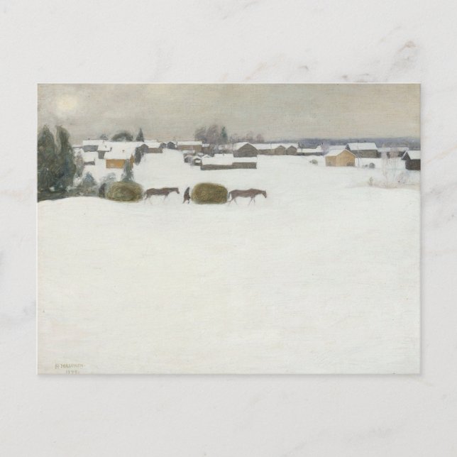 Haylast | Pekka Halonen Winterlandschaft Postkarte (Vorderseite)